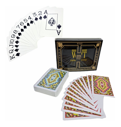 Kit 06 Baralho 100% Plástico Jogo De Cartas Profissional